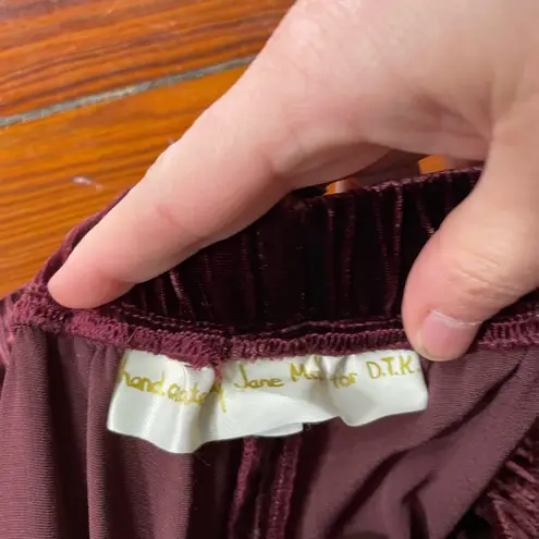 Rare Vintage Dress to Kill Handcrafted Velvet Wide Leg Pants by Jane Mohr OS💚🎀 Red Size undefined