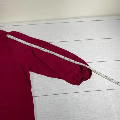 About A Girl Burgundy V Neck Relaxed Blouse Size 1X