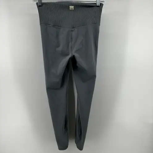 Vuori Rib Studio 7/8 Legging High Rise Moisture Wicking Stretch Yoga Gray Small