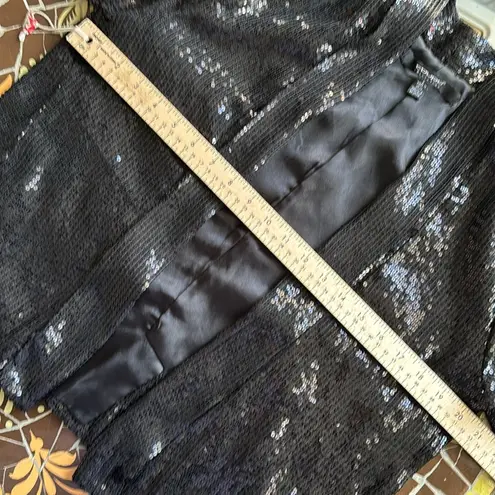 TOUPEÉ SEQUIN JACKET Sz: 8 Black