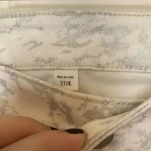 Two by Vince Camuto Gray and White Speckled Camo Jeans Size 4