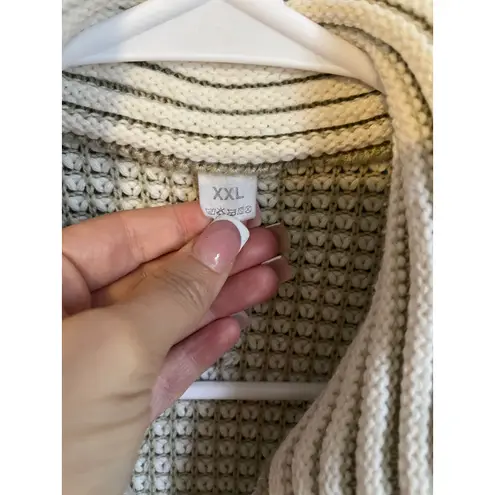 Vintage 90s Bella Salon Moda Lux Soft Cable Knit Full Zip Sweater Size M