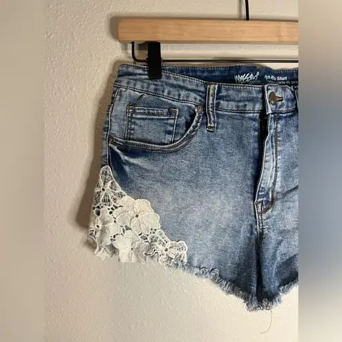 Mossimo Denim  cut off short with lace on sides