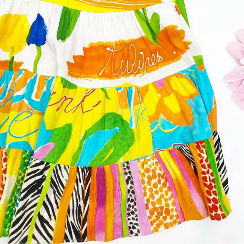 Jams World Vintage Hattie Drop Waist Ruffle Hawaiian Aloha Dress Floral Icon