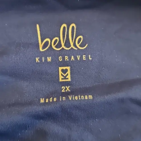 Belle by Kim Gravel Women’s Colorblock Leggings Blue & Teal – Size 2X – NWOT