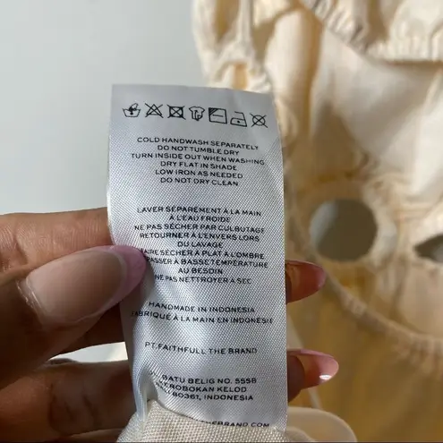 Faithfull the Brand NWT Linen Cut-Out Mini Dress Zuma Size 10/XL