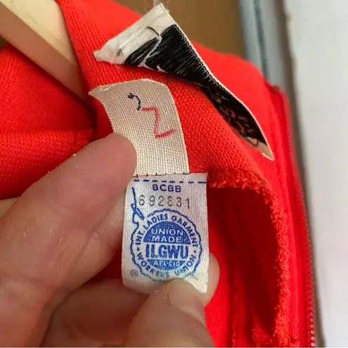 •Handmade vintage tailored dress• Size 8 Orange