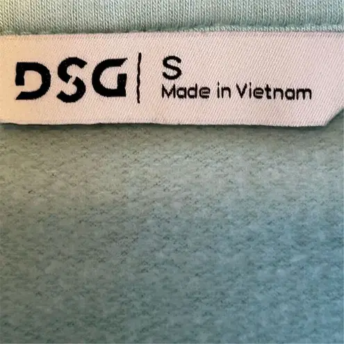 DSG Women's Cowl Neck Pullover Hoodie Green Blue Long Sleeve Size S Casual