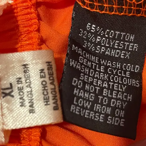 Who's That Girl XL ruffle open tie back peplum square neck top TS 1928 Orange