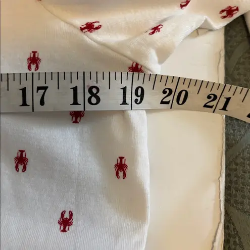 Christopher & Banks White Shirt with Red Lobster Design 100% COTTON
SIZE LARGE