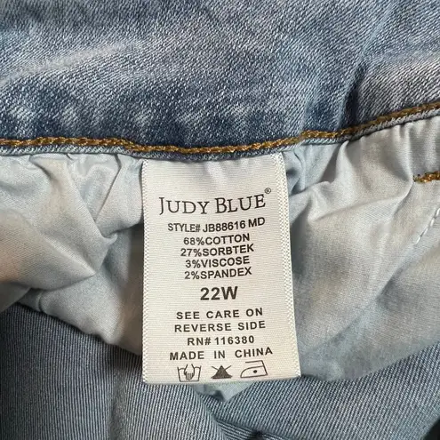 Judy Blue High Rise Wide Leg Crop Jeans Size 22W Casual Preppy Classic Summer