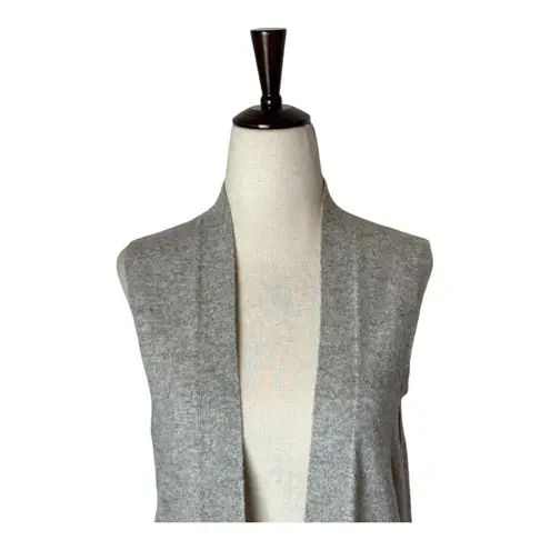 Neiman Marcus Sweater Women Small Gray Cashmere Open Long Line Cardigan Luxury