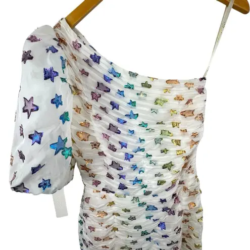 Shoshanna NWT Star Ronnie Ruched Puff-Sleeve Mini Dress Size 2 Cocktail Party