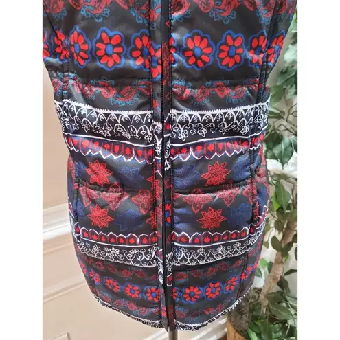 Woman Within  Multicolor Polyester Sleeveless Full Zip Front Jacket Vest Size XL