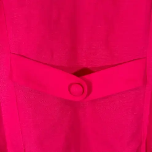 Jessica Howard Pink Floral Trim Opened Mock Neck Barbie Blazer Women Sz 14 VTG