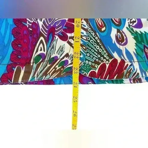 Kaktus Women’s Colorful Wearable Art Jacket Size Large Peacock Abstract Art