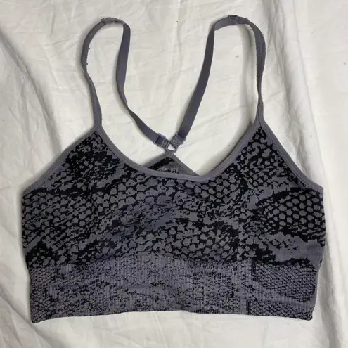 Snakeskin sports bra Gray