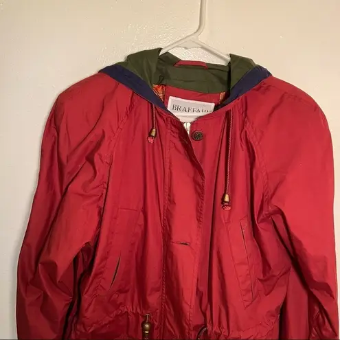 Vintage Braefair Trench Coat Red Size 8