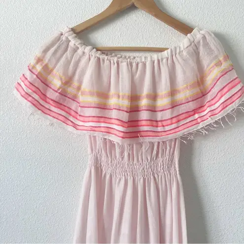 Lemlem Eskedar Off-The-Shoulder Striped Midi Dress