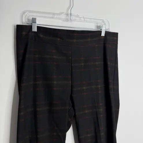 Avenue Montaigne Leo Kick Flare Pant Plaid Black Red Size 12 Designer