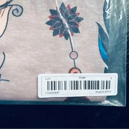 None Tank Top w/Screen Printed Feather Design Size Small - Unbranded New in …