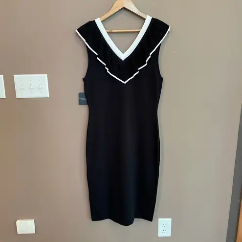 NWT Rachel Roy Ruffle Convertible Sweater Dress L Black Size L