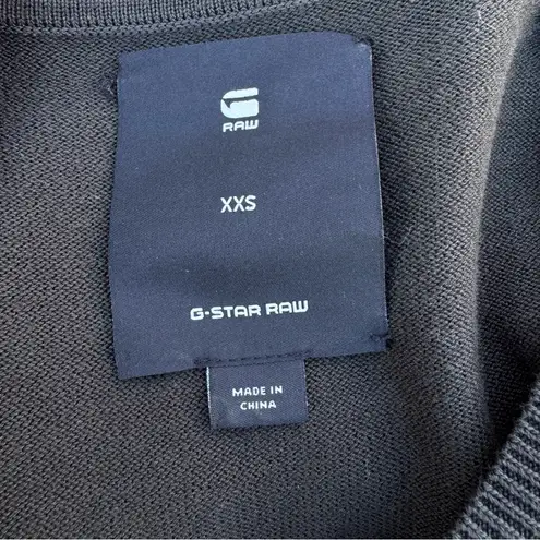 G-Star Raw Suzaki Knit Moto Sweater Dress Size XXS Olive Green City Casual