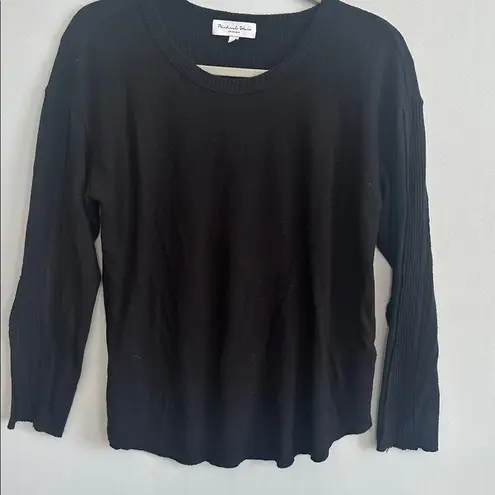Michael Stars Black Long Sleeve Cutout Back Pullover Sweater