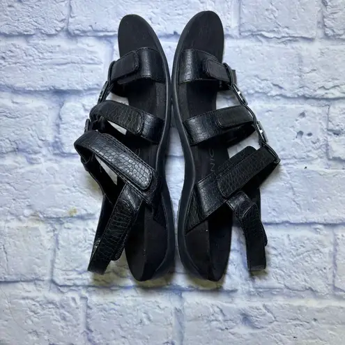 Vionic AMBER Black Leather Slingback Sandals Comfort Arch Support Women Size 9