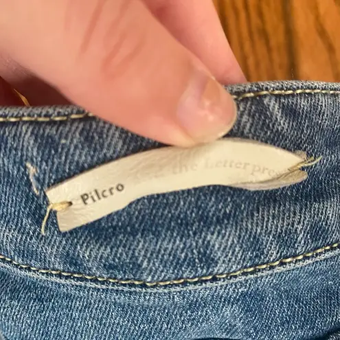 Pilcro and the Letterpress Anthropologie Distressed Slim Boyfriend Jeans Size 25