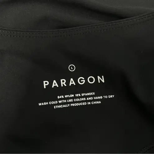 Paragon  Black DesB Infinite Long Sleeve Sports Bra Crop Top