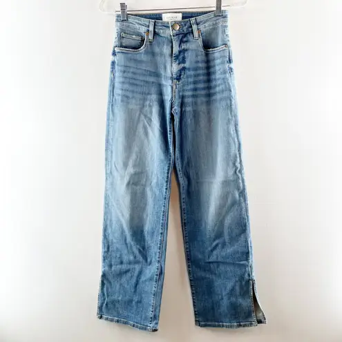 Evereve High Rise Ever Trouser Wide Leg Jeans Blue 25