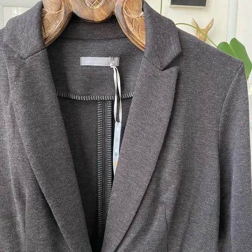 Olivia Moon NWT Nordstrom  Charcoal Grey Jersey Knit Blazer L