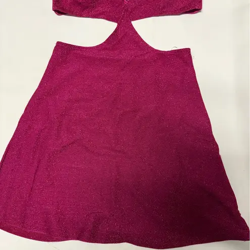 Princess Polly  Vibrant Pink Cutout Halter Dress in Size 6