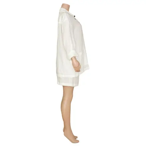 Sleeper Linen Pajama Set With Shorts, White, XS/S