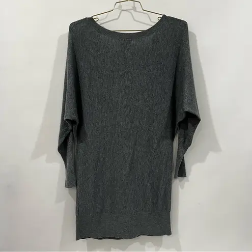 Trouve Off the Shoulder Sweater Tunic Heathered Gray Size XS Loose Fit