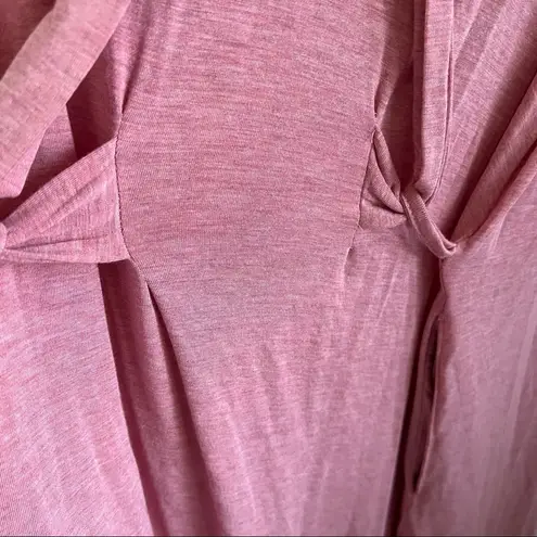 Papinella Heather Pink Attached Tie Soft Lightweight Stretchy Loungewear Robe XS