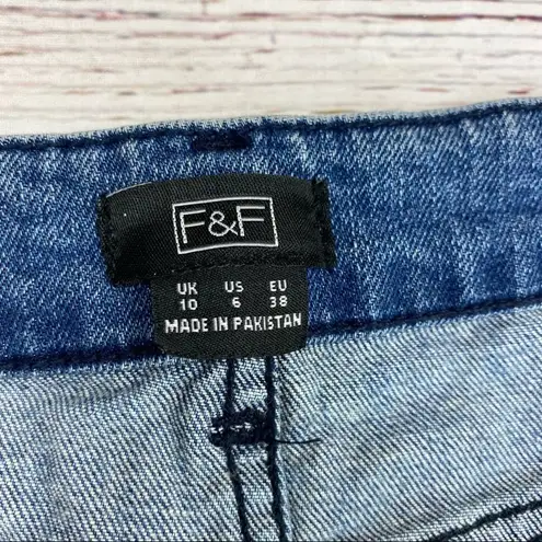 F&F  Mid Rise Stretch Skinny Jeans Blue 6