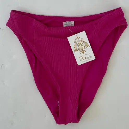 Becca by Rebecca Virtue Raspberry pink Sage fine line french cut bikini bottom L - Image 7