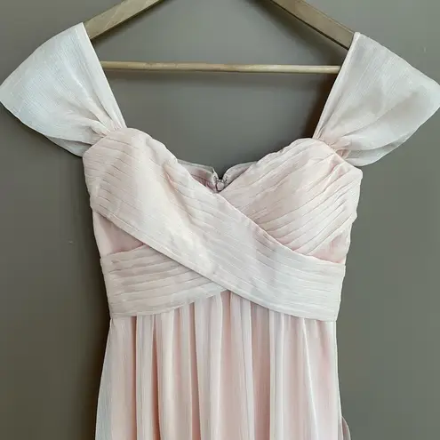 NWT Lulus Make Me Move White Maxi Dress in Blush Size Small Pink