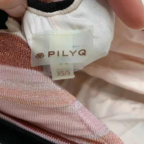 PilyQ Swim Papaya Faith Long Maxi Dress Womens XS Small Striped Pink