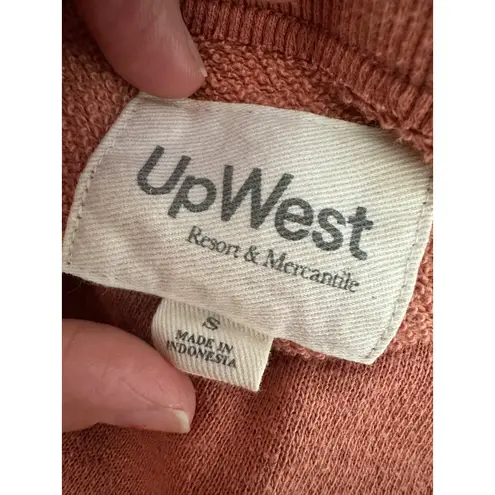 UpWest Womens Sweatshirt Size S Resort Mercantile Pullover Copper Top Orange