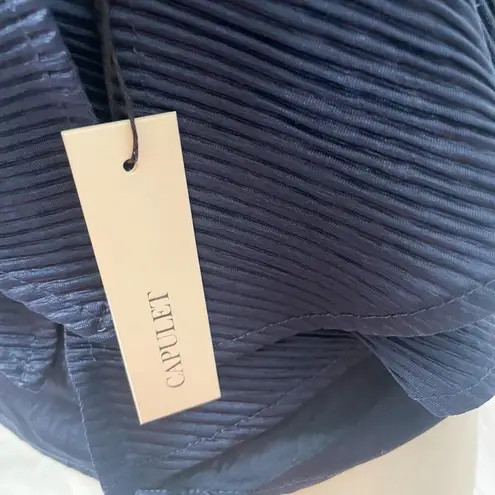 Capulet NEW Revolve Vanessa Navy Ruffle One Shoulder Top, Small, MSRP $158