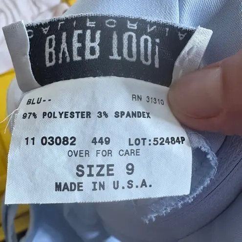 Byer Too California Size 9 Blue Dress Sleeveless Floral Sparkle Y2K Fairy Whimsy