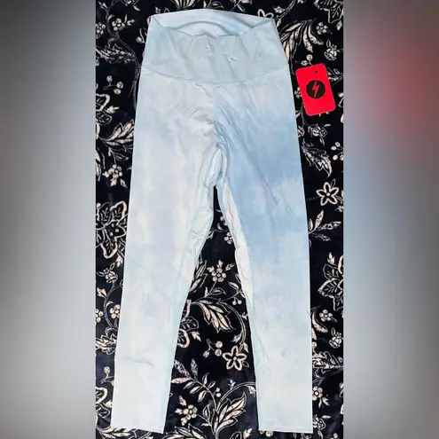 NWT! Live Electric Tye Dye Fitness Yoga Athletic Leggings Blue
