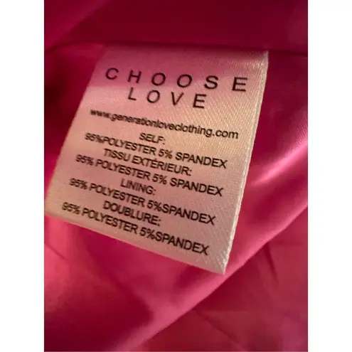 Generation Love Nadia Faux Pearl-Embellished Blazer in Magenta Size XS