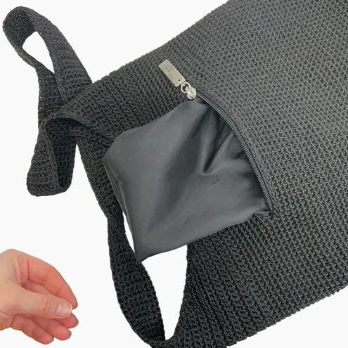 The Sak Solid Black Crochet Shoulder Bag Purse