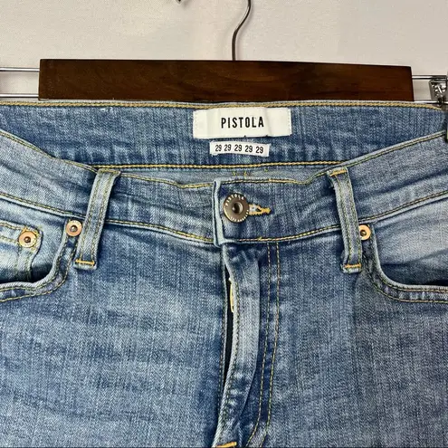 Pistola Medium Wash Distressed Acid Wash Skinny Jeans 29