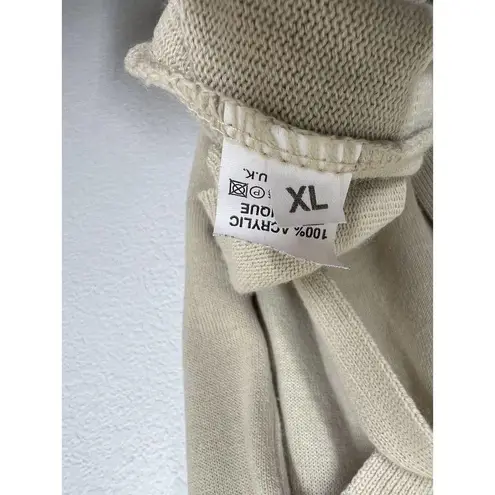 Daisy Street Tie Waist Knitted Shirt Dress XL Nude Dolman Sleeves