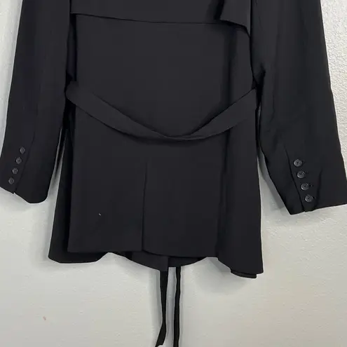 Good American NWT  Trench Blazer Jacket Belted Black 7 Plus Size 4XL